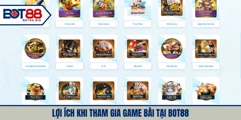 Cược thủ được trải nghiệm hàng loạt siêu phẩm game bài đỉnh cao