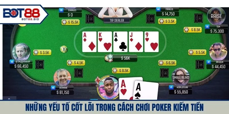 Những yếu tố cốt lõi trong cách chơi poker kiếm tiền